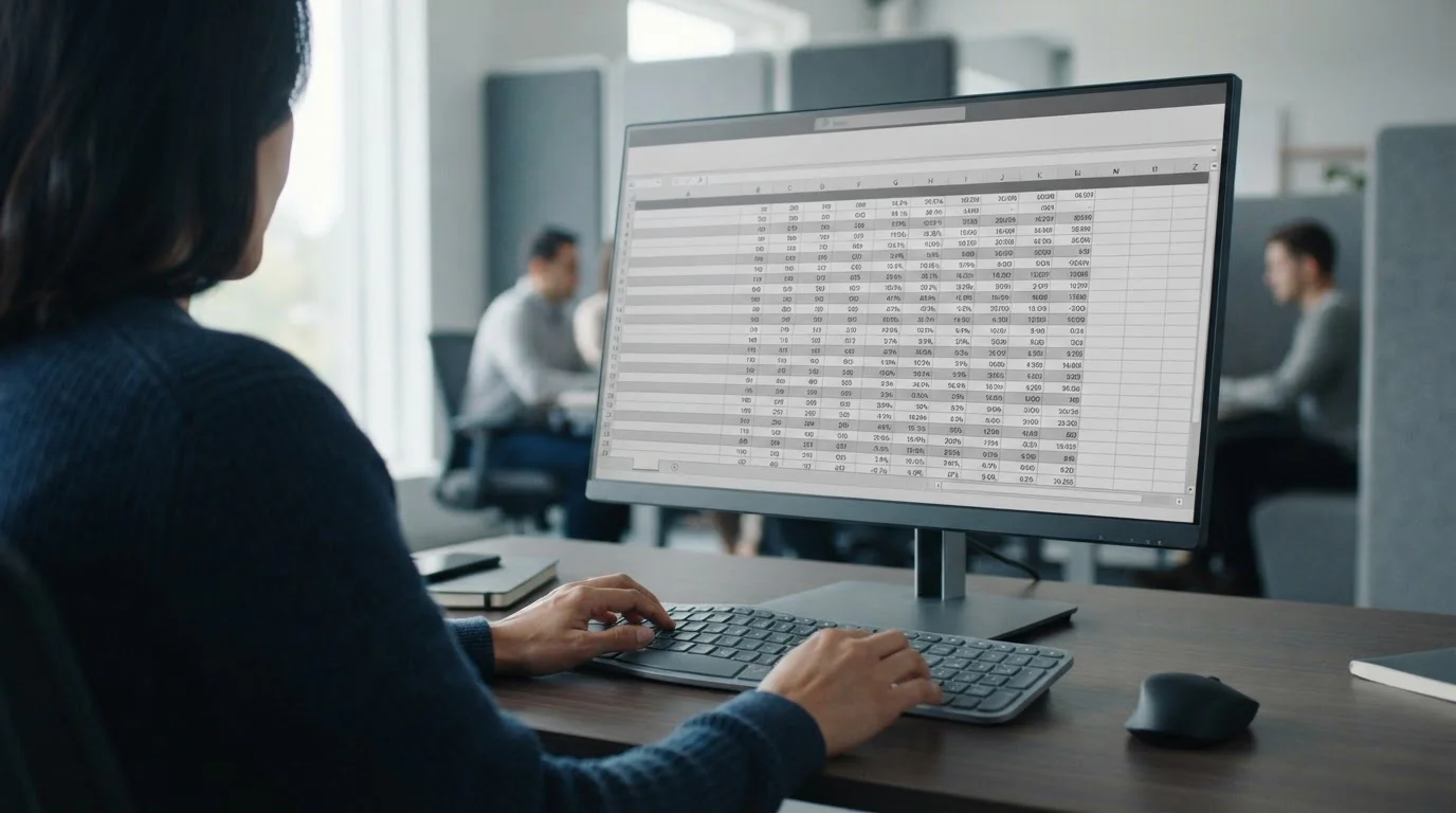 Neutrale Vergleichstabelle mit Anbieterdaten auf Monitor
