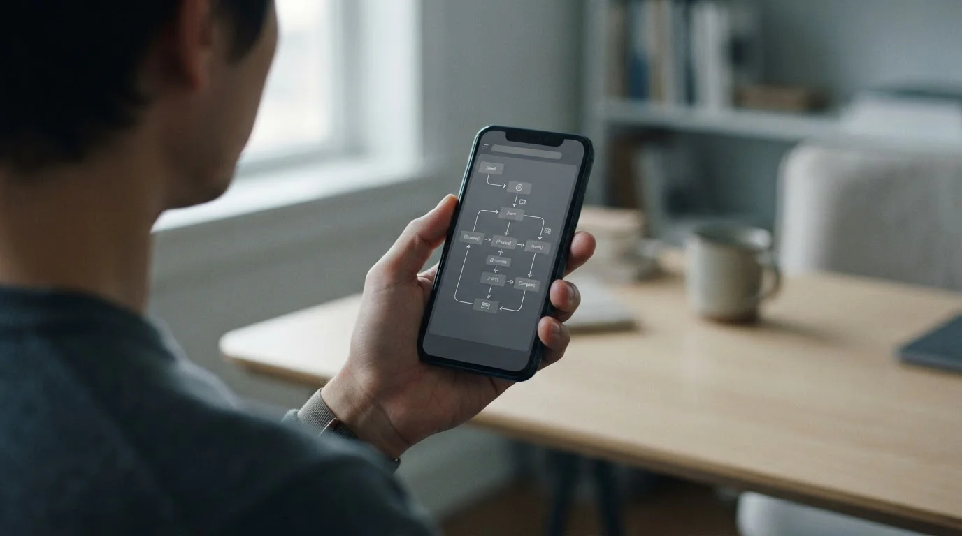 Smartphone mit abstraktem Zahlungsablauf zwischen PayPal und Wettkonto
