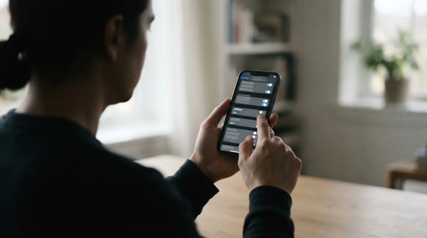 Hand deaktiviert Benachrichtigungen in den Smartphone-Einstellungen einer Wett-App