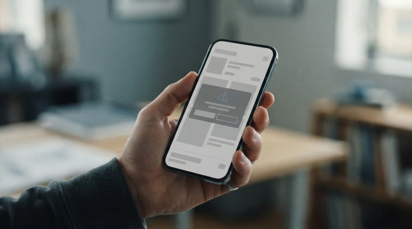 Smartphone mit Wett-Interface und Hinweis auf deutsche Spielerschutz-Regulierung