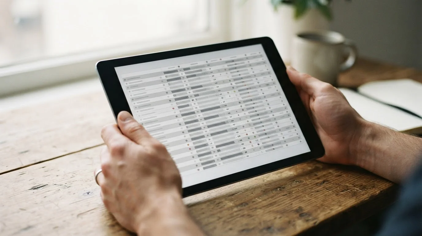Vergleichsansicht verschiedener Wettanbieter auf einem Tablet