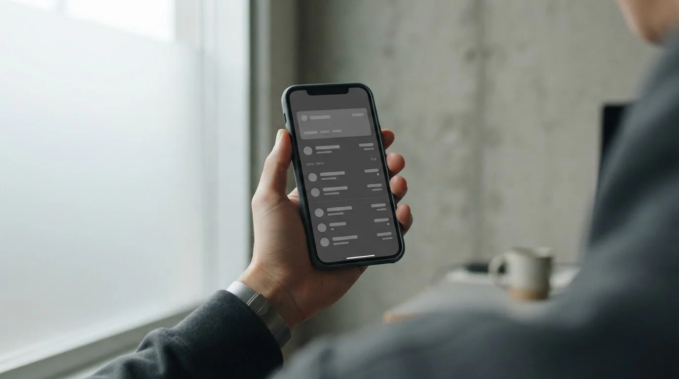 Smartphone mit abstraktem Zahlungs-Interface zur Darstellung digitaler Transaktionswege
